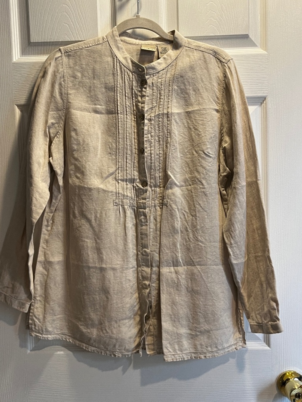 L.L. Bean Linen Button Down Top Size L